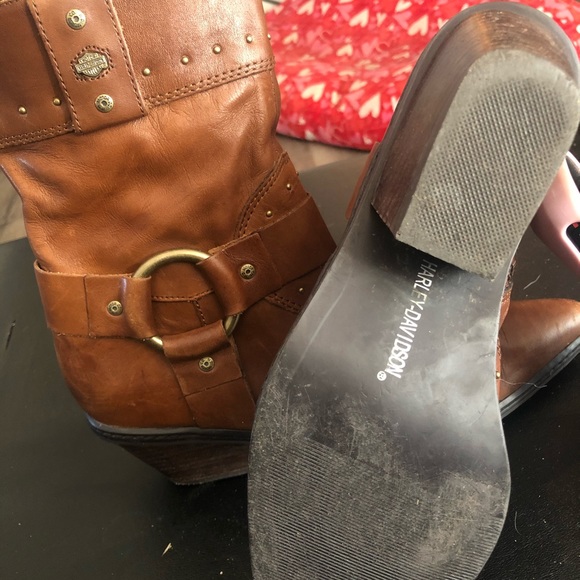 Over the ankle leather cowgirl boots - Picture 2 of 6